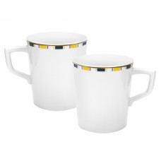  Кофейная кружка-Set, 2-tlg., Stripes, край маленький, синий, желтый и золото 