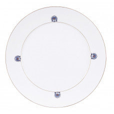  Десертная тарелка, Noble Blue, Bl–tenrosette, синий кобальт, красный и золото со скидкой чате, Ø 29 см 