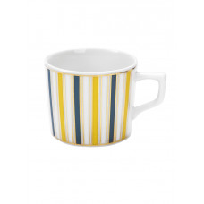  Эспрессо чашка, Stripes, полный Декор, синий, желтый и золотой, золотой каймой, V 0,1 л 