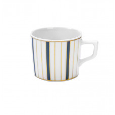 Эспрессо чашка, Stripes, полный Декор, синий и золотой, золотой каймой, V 0,1 л 