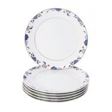  Десертная тарелка-Set 6-tlg., Noble Blue, лук кромка, синий кобальт, красный и золото со скидкой чате 