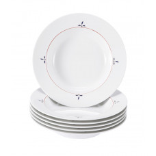  Тарелка для пасты, набор 6 шт., Noble Blue, Bl–tenzweig, кобальт со скидкой синий, красный и золотой чате 