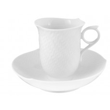 Кофейная чашка с блюдцем, форма волны игра Relief, V 0,18 л 