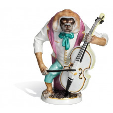 Пальто бабуин с бас скрипка 