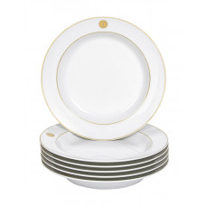  Суповые тарелки набор, 6 шт., Swords Luxury Gold, Меч, Медальон, Золотой Нитью, Форма 