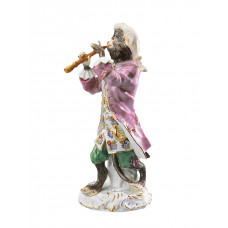  Обезьяны часовня кларнетист, разноцветные и золотые staffiert, H 13,5 см 