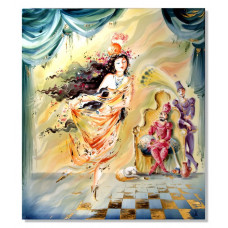  Панно, мотивы из 1001 ночь, Восточные танцы, wei он края, 63 x 56 см 