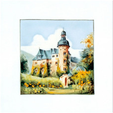  Панно, замки и Schlöбочки на Рейне - замок Namedy, 30 х 30 см 