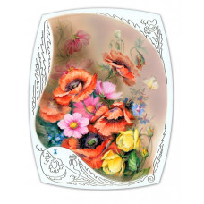  Панно, Sommerstrau  с цветочным ажурной кромкой, 46 x 36 см 