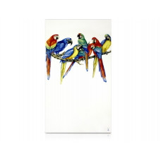  Панно, Экзотические птицы живопись, Ара, натуралистично, wei он края, 72 x 42 см 