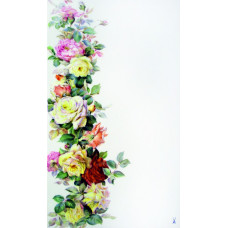  Панно, Роза ленты, натуралистично, wei он края, 72 x 42 см 