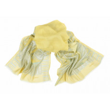  Шарф платок в 77% хлопок/23% шелк, Пейсли Фонтейн, giallo, 180 x 68 см 