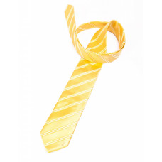  Галстук на 100% шелк, White stripes дизайн, giallo 