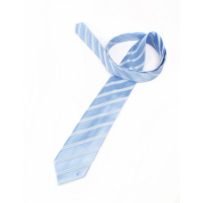  Галстук на 100% шелк, White stripes дизайн, azzurro 