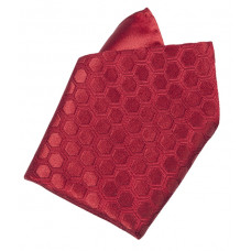  Платок 100% шелк, Honeycomb дизайн, цвет красный 