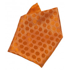  Платок 100% шелк, Honeycomb дизайн, цвет оранжевый 