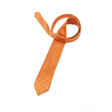  Галстук на 100% шелк, Honeycomb дизайн, цвет оранжевый 
