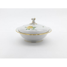 Sch&uuml;ssel m.D., Rose mitte, gelb, Goldrand, V 1,00 l