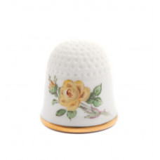 Fingerhut, Rose mitte, gelb, Goldrand, 2,5 cm