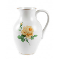 Krug, Rose mitte, gelb, Goldrand, 0,8 l