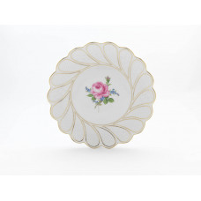 Schale, Rose und Vergißmeinnicht, mitte, bunt, Goldrand, ø 29 cm