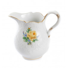 Gießer, Rose und Vergißmeinnicht, mitte, gelb, Goldrand, 0,15 l