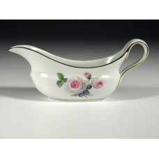 Sauciere, Wei&szlig;e Rose mit Purpurkern, Goldrand, V 0,05 l