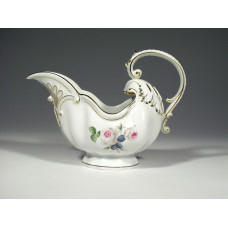 Sauciere, Wei&szlig;e Rose mit Purpurkern, Goldrand, V 0,40 l