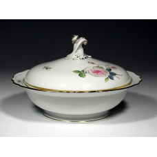 Sch&uuml;ssel m.D., Wei&szlig;e Rose mit Purpurkern, Goldrand, V 1,00 l