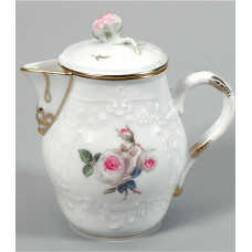 Milchkännchen m.D., Weiße Rose mit Purpurkern, Goldrand, V 0,10 l