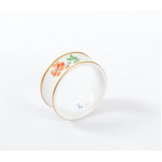 Serviettenring, Blume 1 mitte, bunt, Goldrand, ø 6 cm