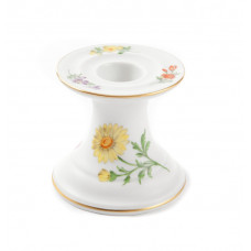 Leuchter, Blume 1 mitte, bunt, Goldrand, H 7 cm