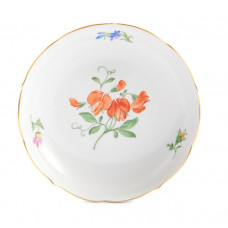 Sch&auml;lchen, Blume 1 mitte, bunt, Goldrand, &oslash; 13,5 cm