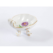 Salzgef&auml;&szlig;, Blume 2 mitte, bunt, Goldrand, 8x7 cm