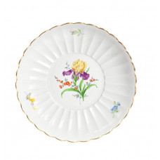 Beilageschale rund,gemuschelt, Blume 2 mitte, bunt, Goldrand, ø 16,5 cm