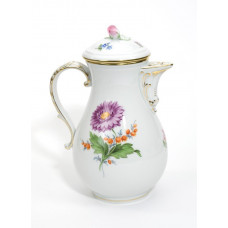 Kaffeekanne, Blume 2 mitte, bunt, Goldrand, V 1,20 l