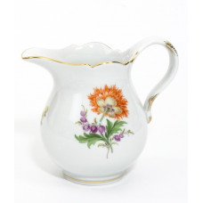 Milchkännchen, Blume 2 mitte, bunt, Goldrand, V 0,15 l