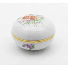 Dose, Blume 2 mitte, bunt, Goldrand, ø 7,5 cm