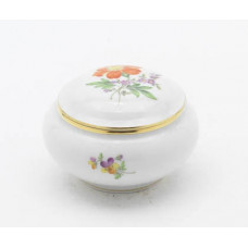 Dose, Blume 2 mitte, bunt, Goldrand, 8 cm