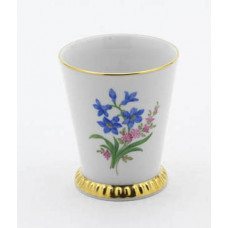 Becher, Blume 2 mitte, bunt, Goldrand, V 0,15 l