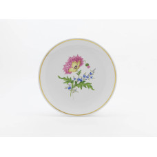 Wandschale, Blume 2 mitte, bunt, Goldfaden bzw. Goldreifen,