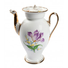 Kaffeekanne, Blume 2 mitte, bunt, Gold angespitzt, 1,15 l