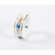 Serviettenring, Blume 3 mitte, bunt, Goldrand, ø 4,5 cm