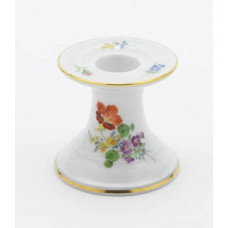 Leuchter, Blume 3 mitte, bunt, Goldrand, H 7 cm