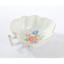 Salzgef&auml;&szlig;, Bukett mitte, bunt, Goldrand, L 12 cm