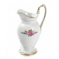 Gießer, Rosenbukett mit Vergißmeinnicht, auf Bord, bunt, Goldrand, 0,12 l