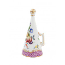 Lichtlöscher, Frucht- u.Blumenmal.bunt,Schuppenmosaik,purpur,Goldabschluß,Goldrand, 8 cm