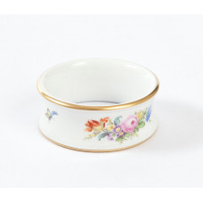 Serviettenring, Blumen und Insekten, bunt, Goldrand, ø 6 cm