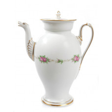 Kaffeekanne, Rosenkranz, bunt, Goldrand, 1 l