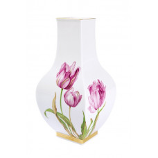 Vase, Blumenmalerei 'Tulpen',bunt, H 25,5 cm
